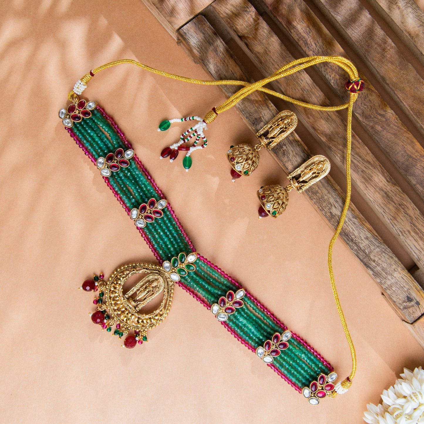 Ram Temple Necklace Set - N-24-N-O-1NBSY-VJ