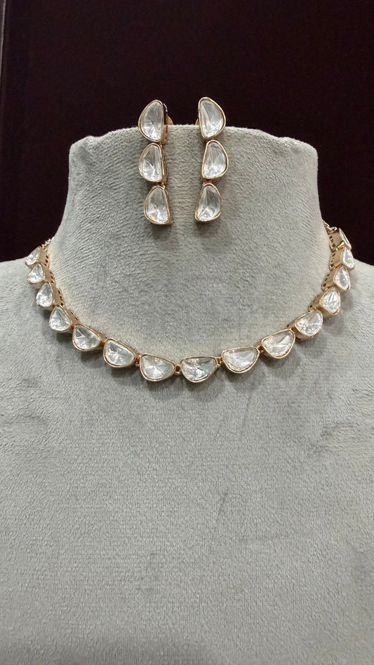 Viha Rose Gold Moissanite Necklace Set
