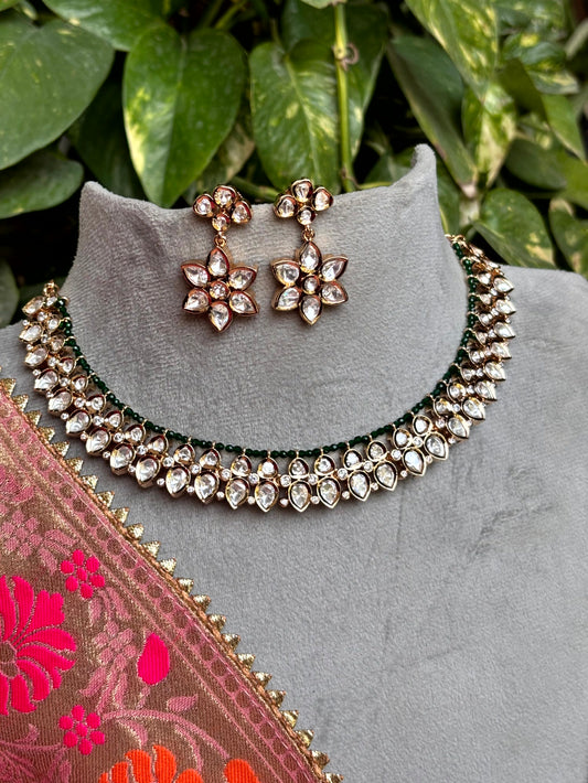 Vanya Emerald Moissanite Necklace Set -