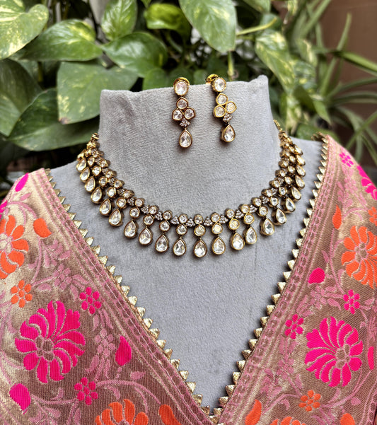 Lavanya Wedding Moissanite Necklace Set -