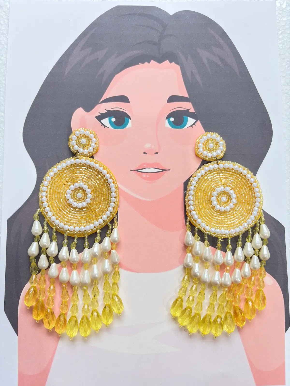 Haldi Hues Beaded Earrings -