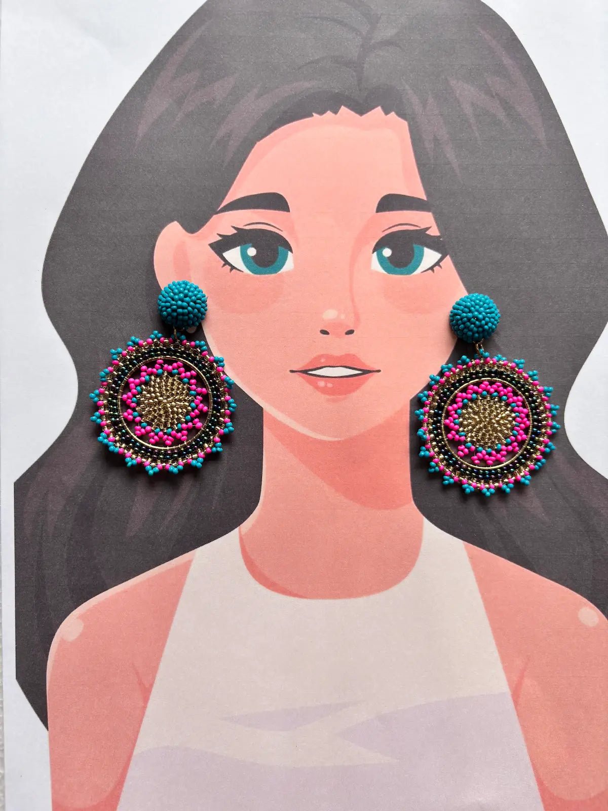 Sunburst Urja Beaded Earrings -