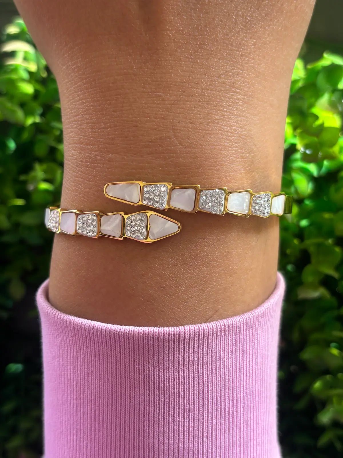 Ivory Serpent Anti Tarnish Bracelet -