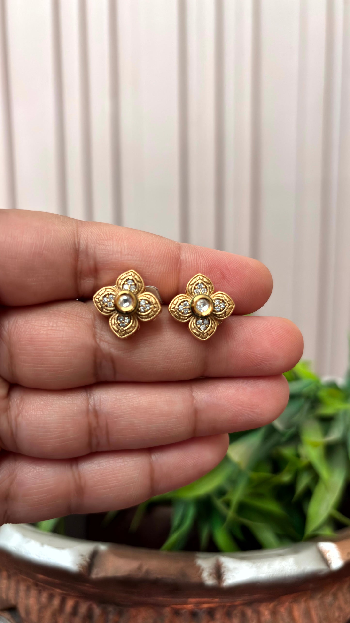 Aarohi Floral Stud Earrings -