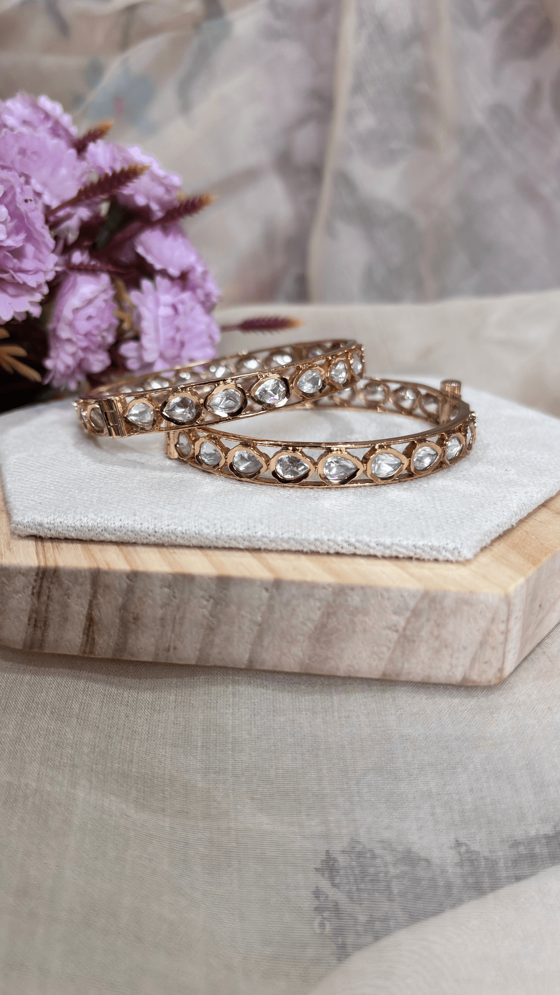 Noor Sitara Moissanite Bangles - N-24-B-K-1NNYY-BJ
