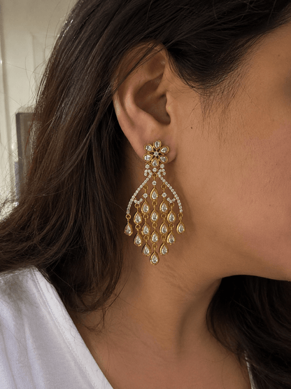 Kiara Waterfall Moissanite Earrings - E30-BJ