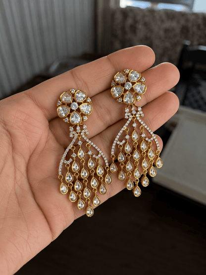 Kiara Waterfall Moissanite Earrings - E30-BJ