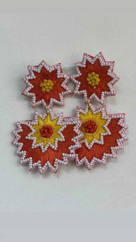 Phool Patakha Beaded Earrings - 
