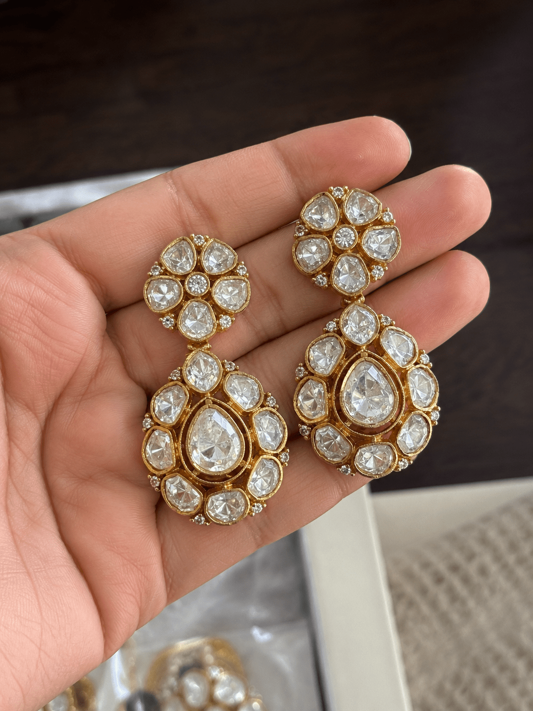 Avira Floral Moissanite Earrings - E31-BJ