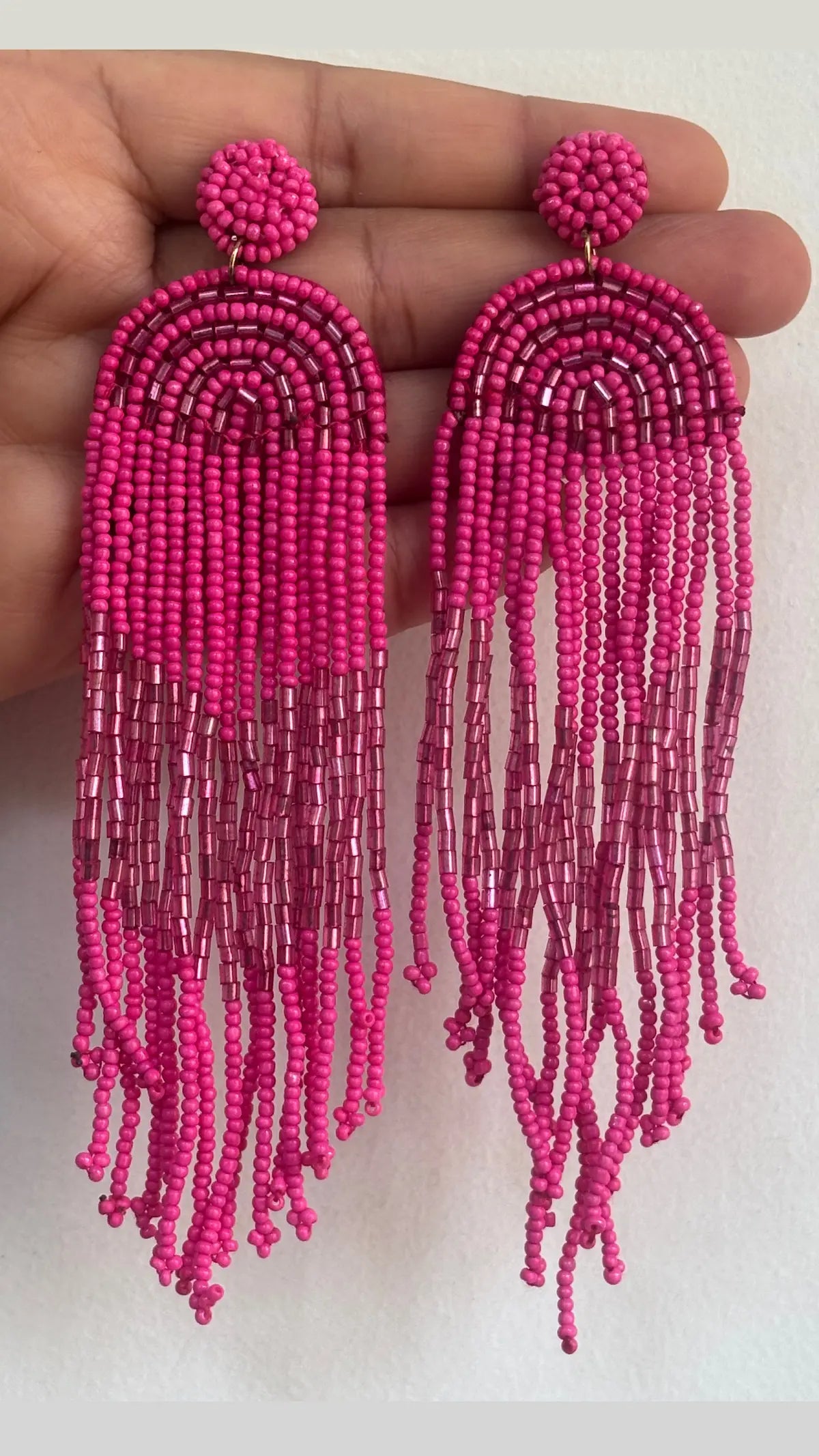 Gulabi Gala Beaded Earrings - 