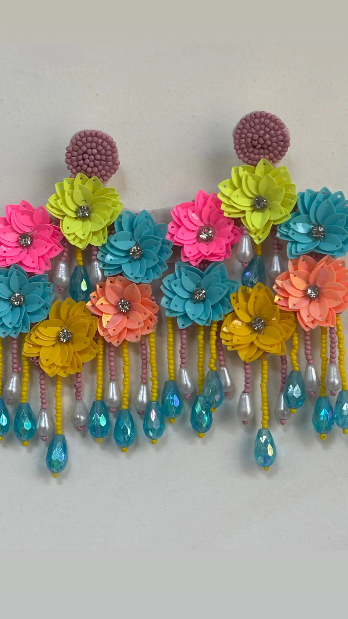 Festival Flora Beaded Earrings - 