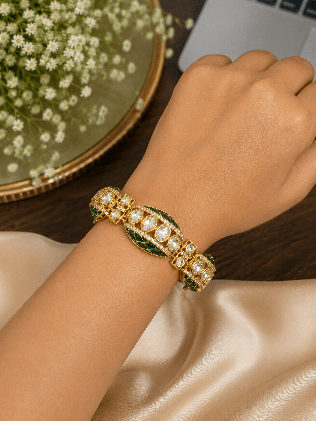 Vanya Emerald Moissanite Bracelet - B7-BJ