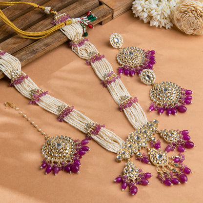 Ruby Kundan Jadau Set - 