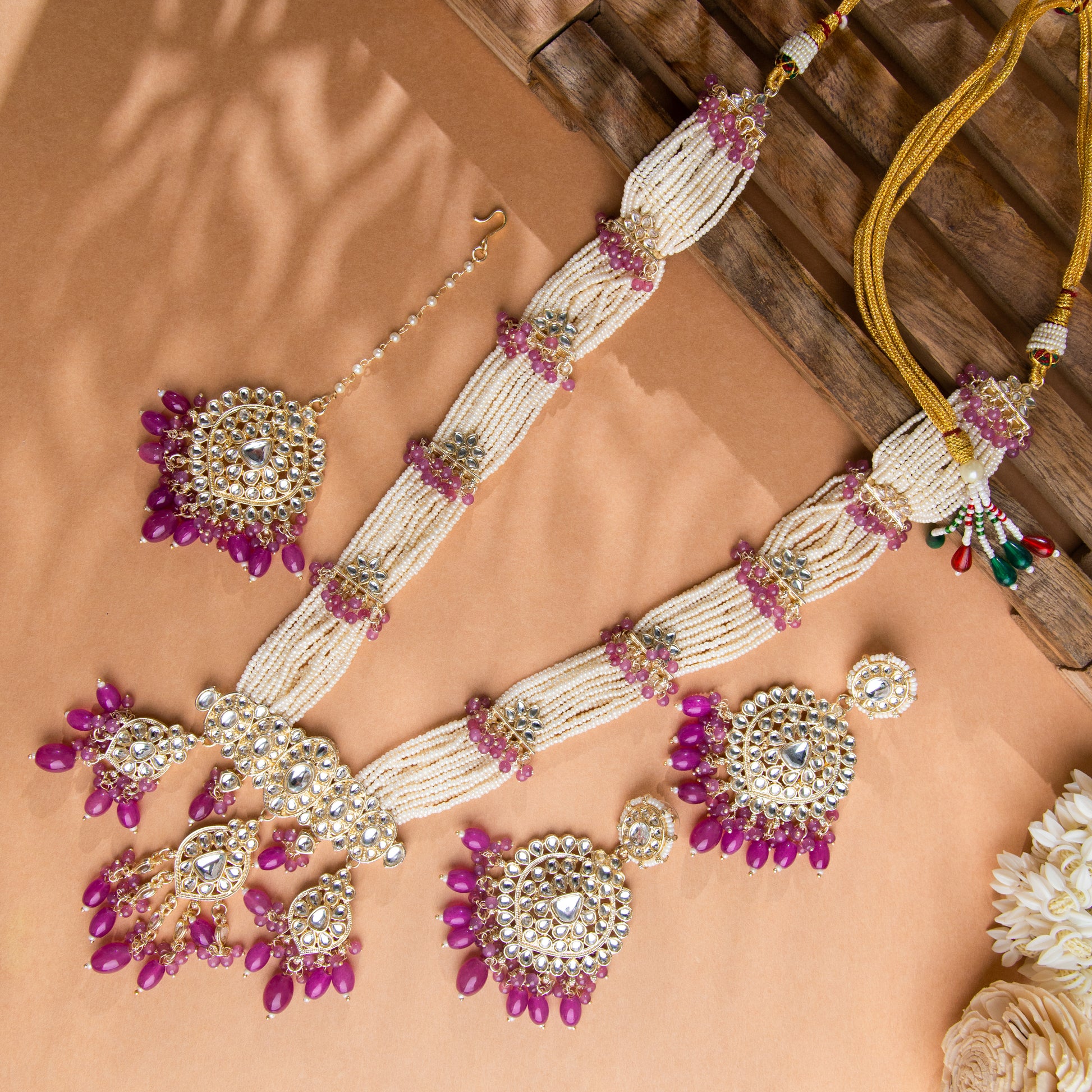 Ruby Kundan Jadau Set - 