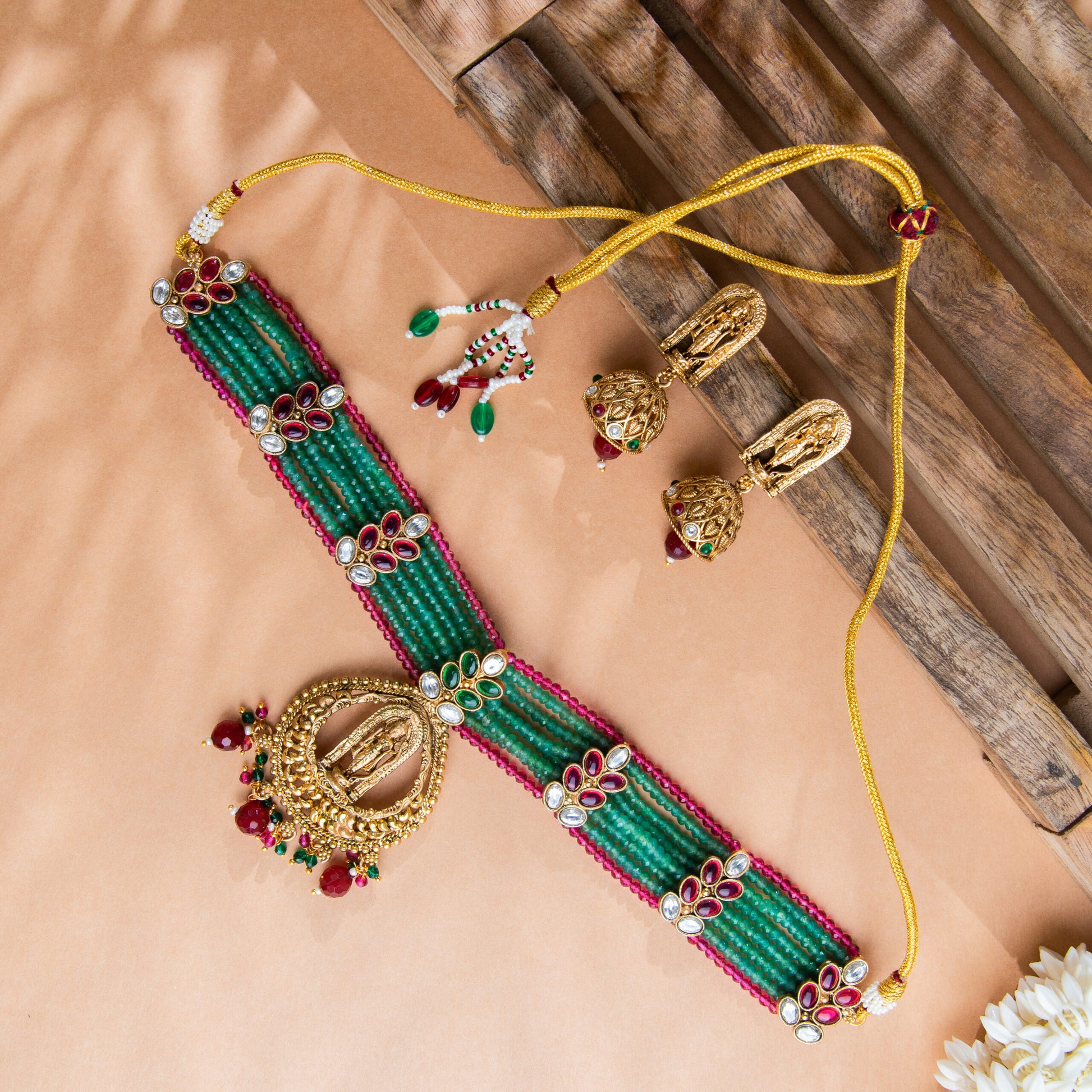 Ram Temple Necklace Set - N-24-N-O-1NBSY-VJ