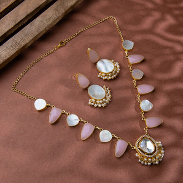 Pink Aura Natural Stone Set - 
