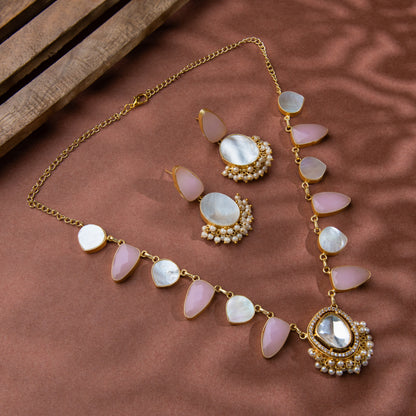 Pink Aura Natural Stone Set - 