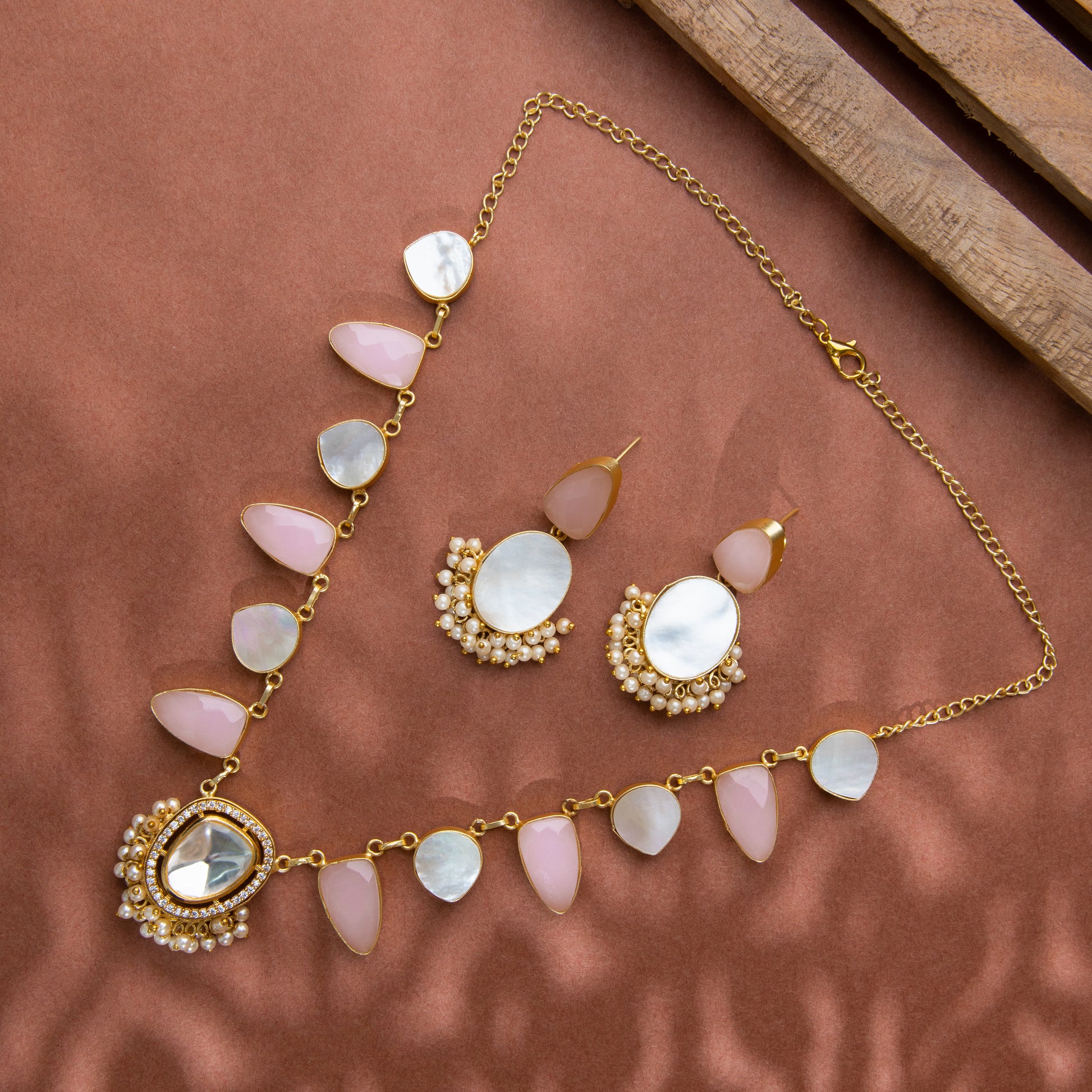 Pink Aura Natural Stone Set - 