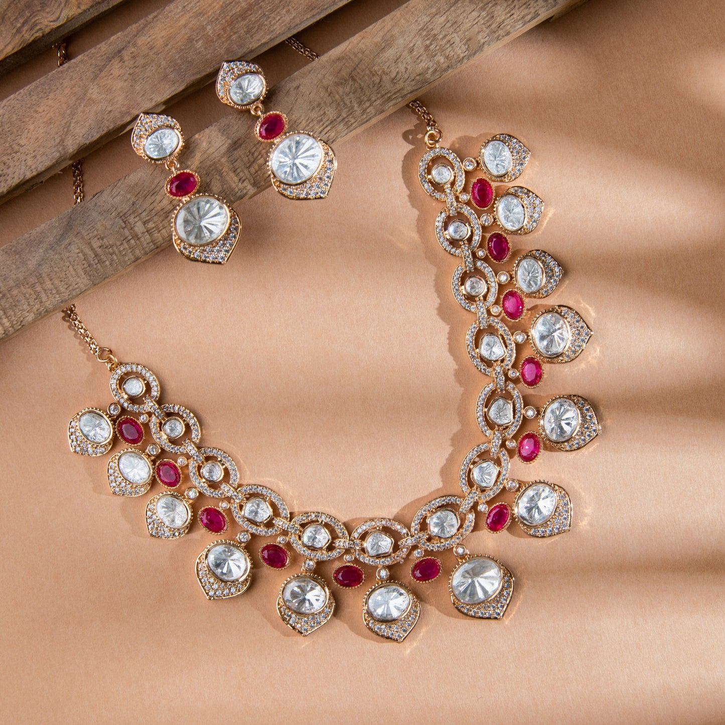 Ruby Radiance Necklace Set - N-24-N-O-1QYSY-VJ