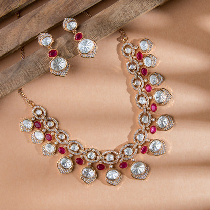 Ruby Radiance Necklace Set - N-24-N-O-1QYSY-VJ