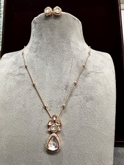 Mira Moissanite Pendant Necklace Set