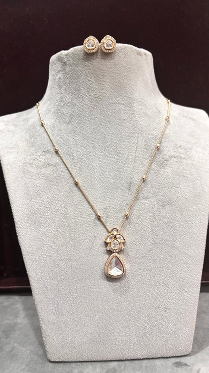 Mira Moissanite Pendant Necklace Set