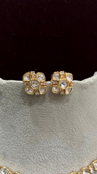 Myra Moissanite Single Layer Necklace Set