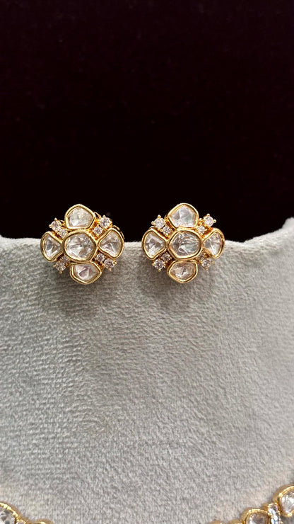 Myra Moissanite Single Layer Necklace Set