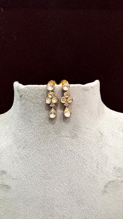 Kashvi Pear Drop Moissanite Necklace Set