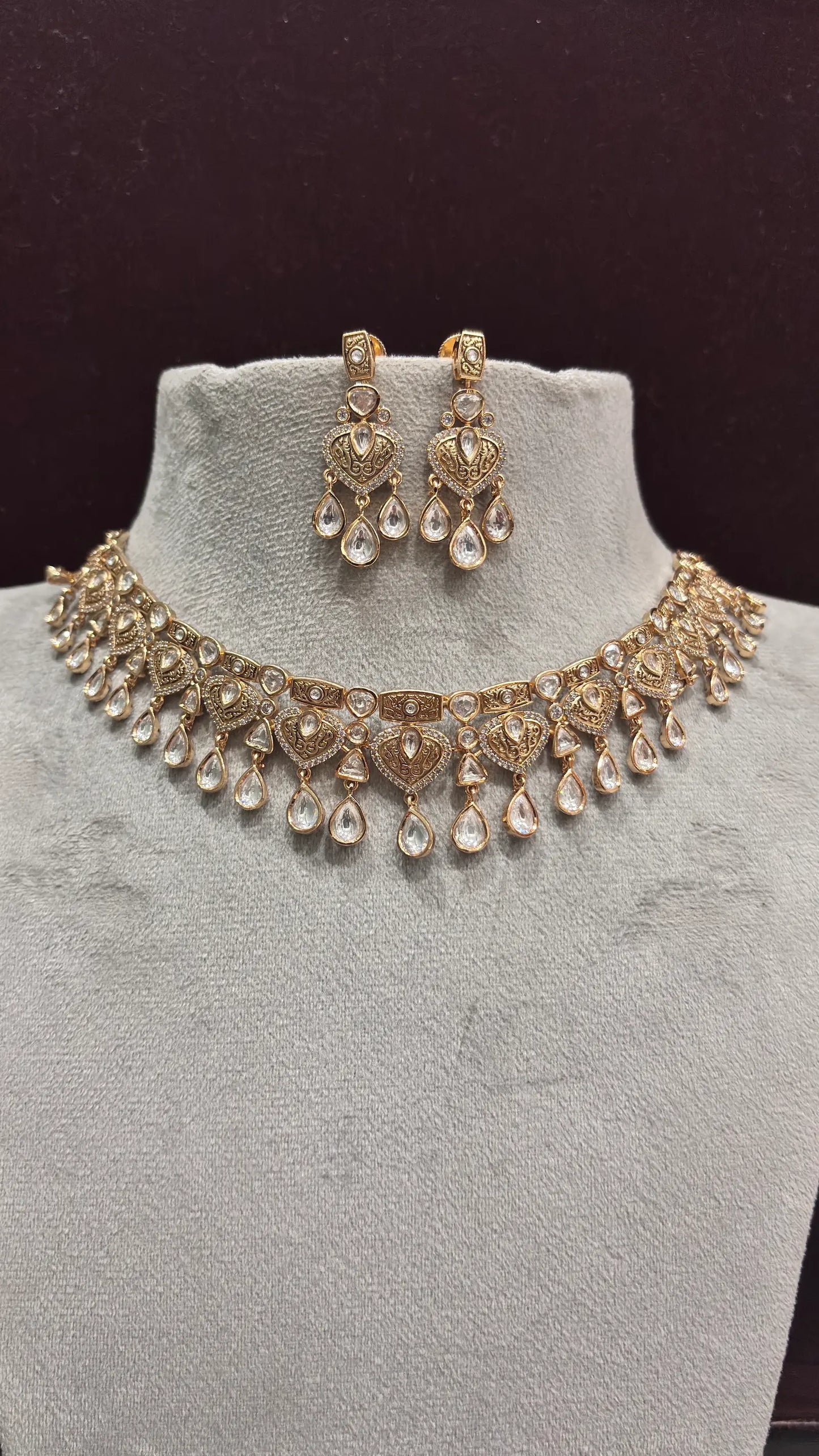 Mrunalini Heritage Moissanite Necklace Set