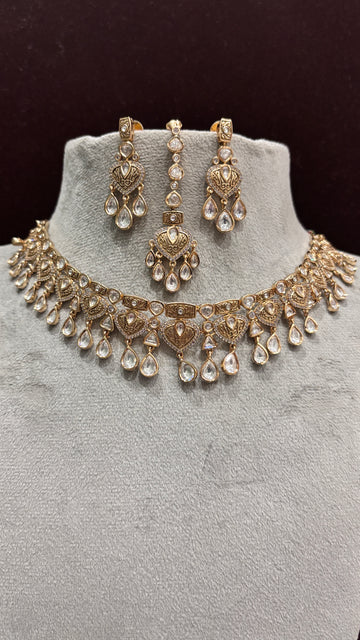 Mrunalini Heritage Moissanite Necklace Set - 