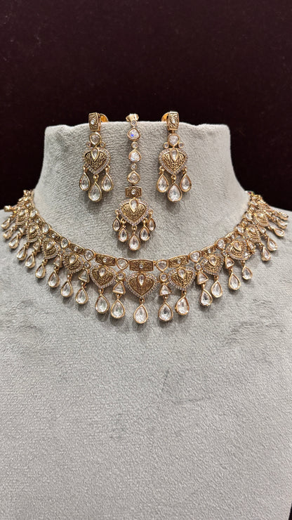 Mrunalini Heritage Moissanite Necklace Set