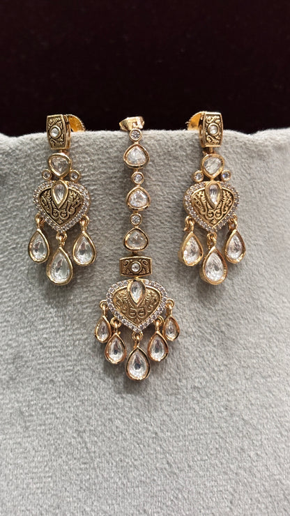 Mrunalini Heritage Moissanite Necklace Set