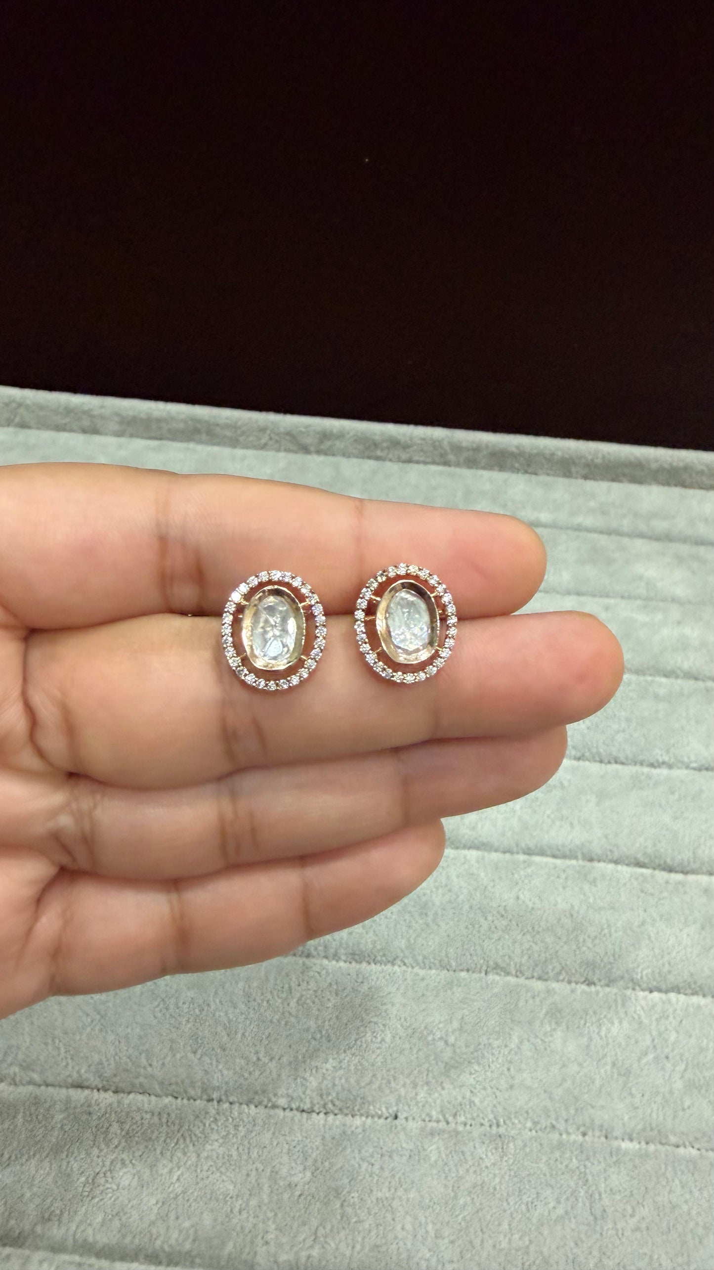 Myra Rose Gold Moissanite Necklace Set