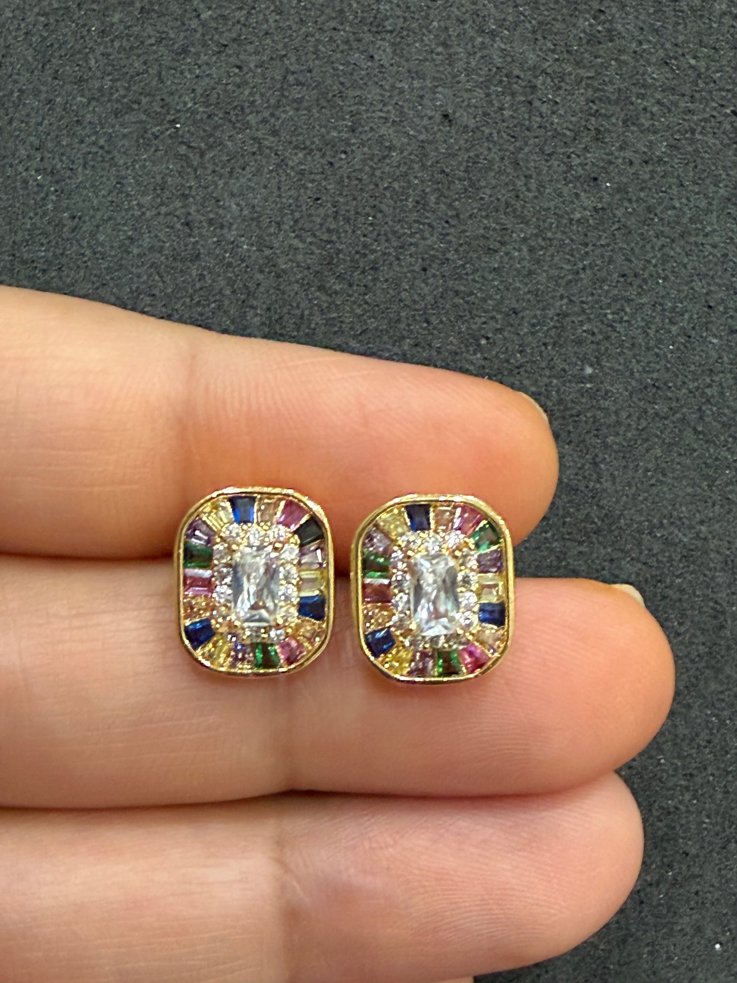 Anika Navratna Stud Earrings