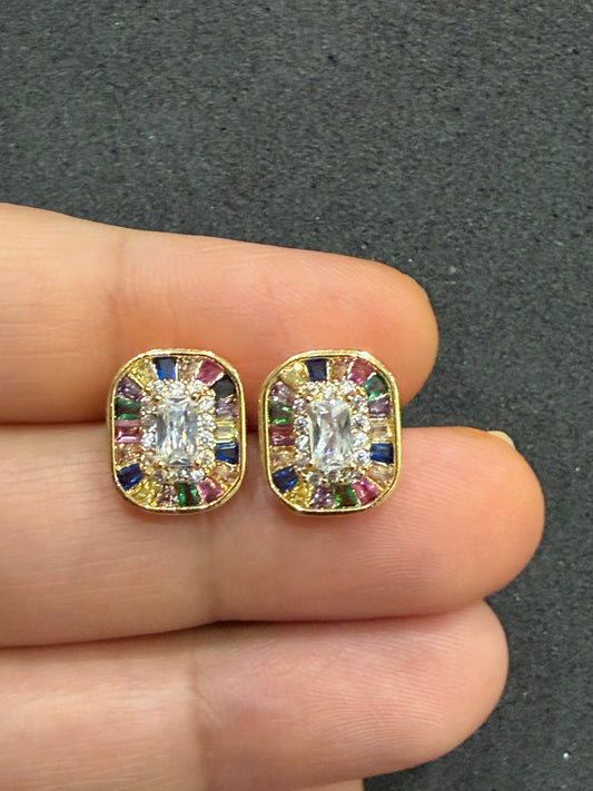 Anika Navratna Stud Earrings