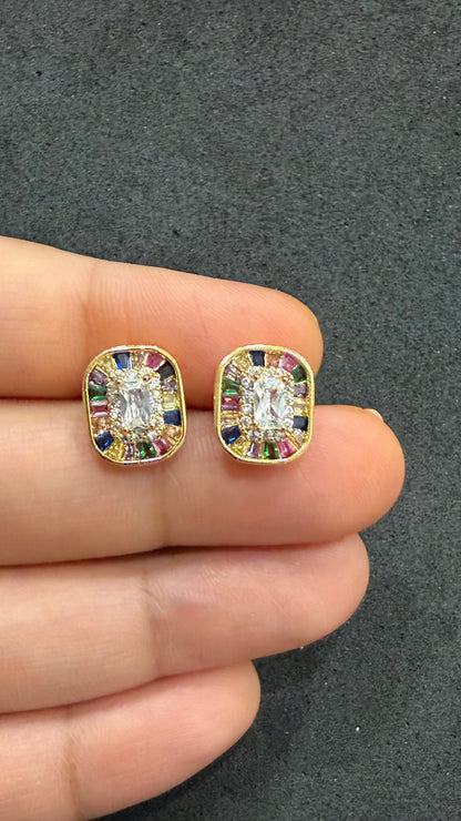 Anika Navratna Stud Earrings