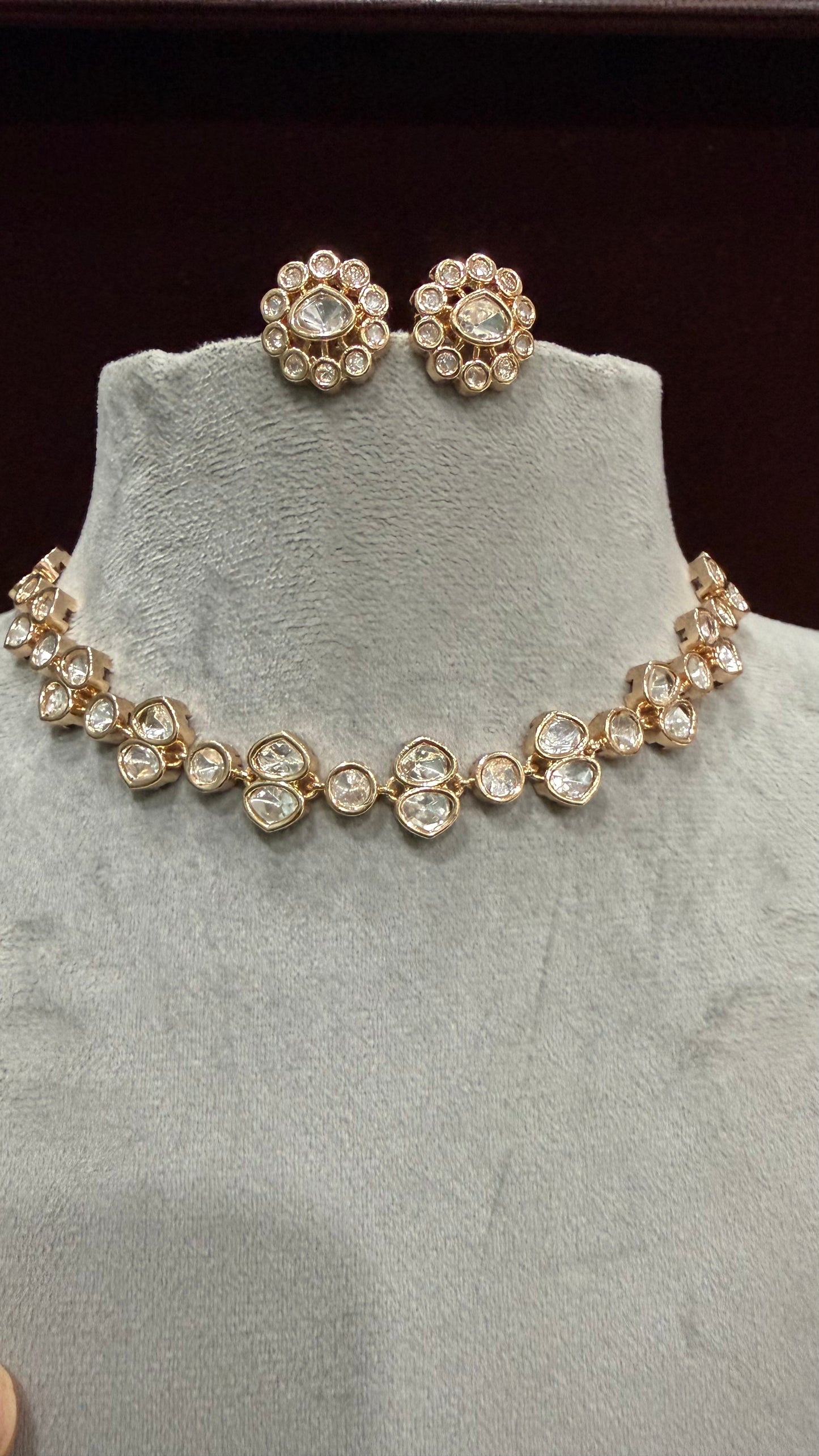 Kiyana Rose Gold Moissanite Necklace Set