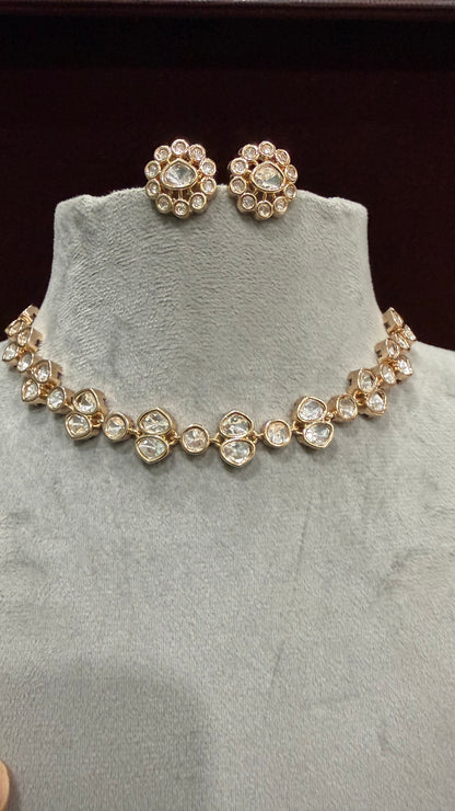 Kiyana Rose Gold Moissanite Necklace Set