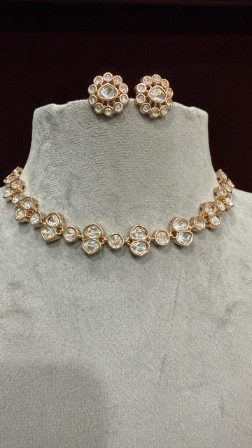 Kiyana Rose Gold Moissanite Necklace Set
