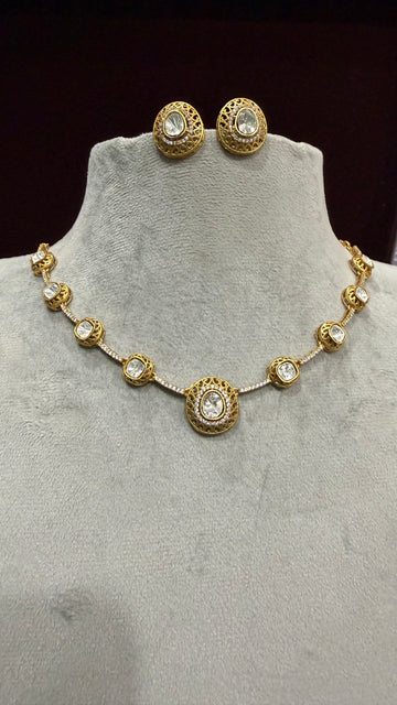 Reya Designer Moissanite Necklace Set