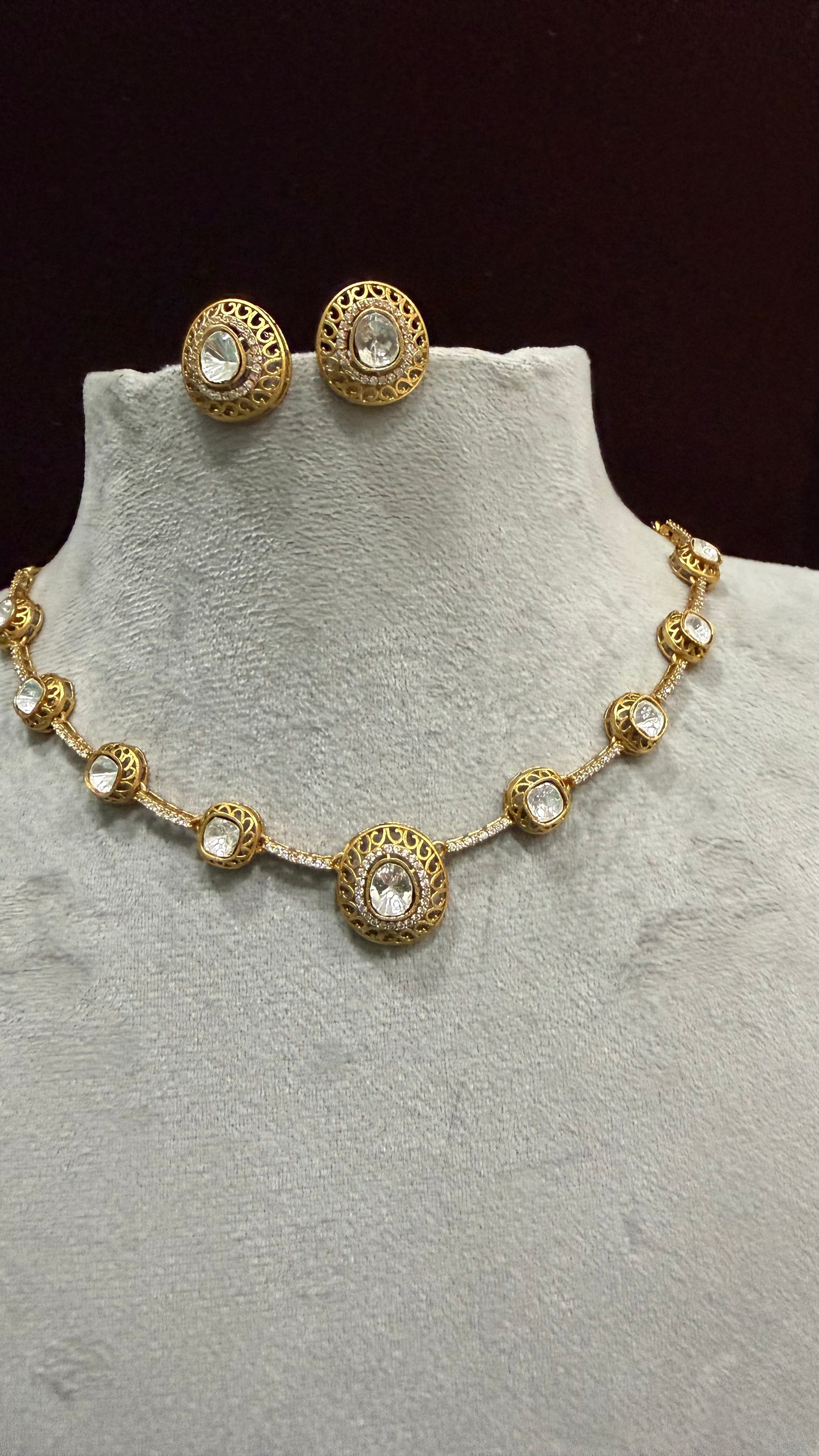 Reya Designer Moissanite Necklace Set