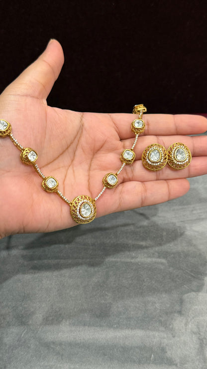 Reya Designer Moissanite Necklace Set