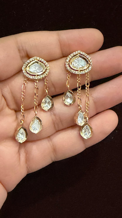 Ishira Layered Drop Moissanite Necklace Set