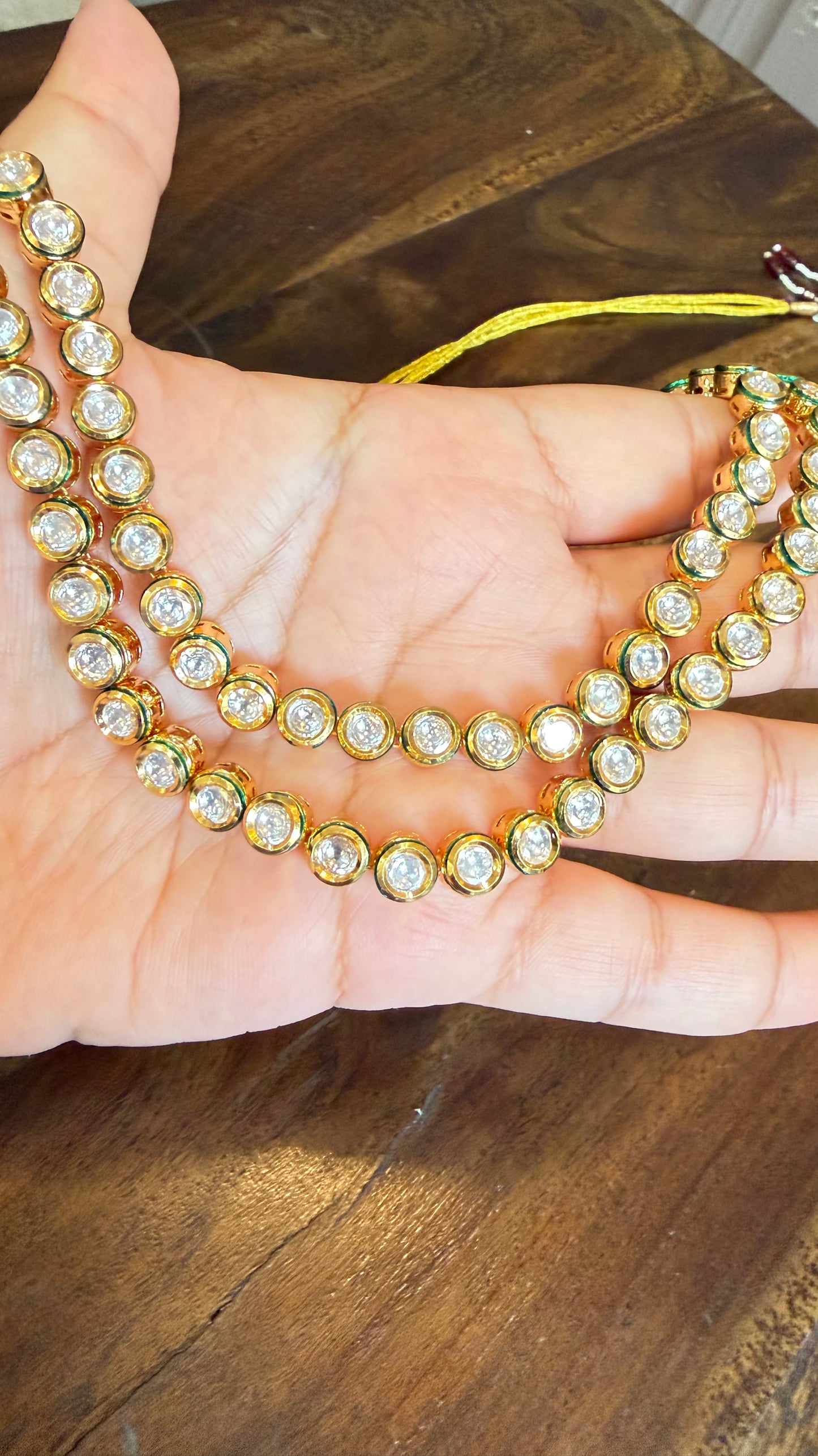 Kavya Double Layer Kundan Necklace Set
