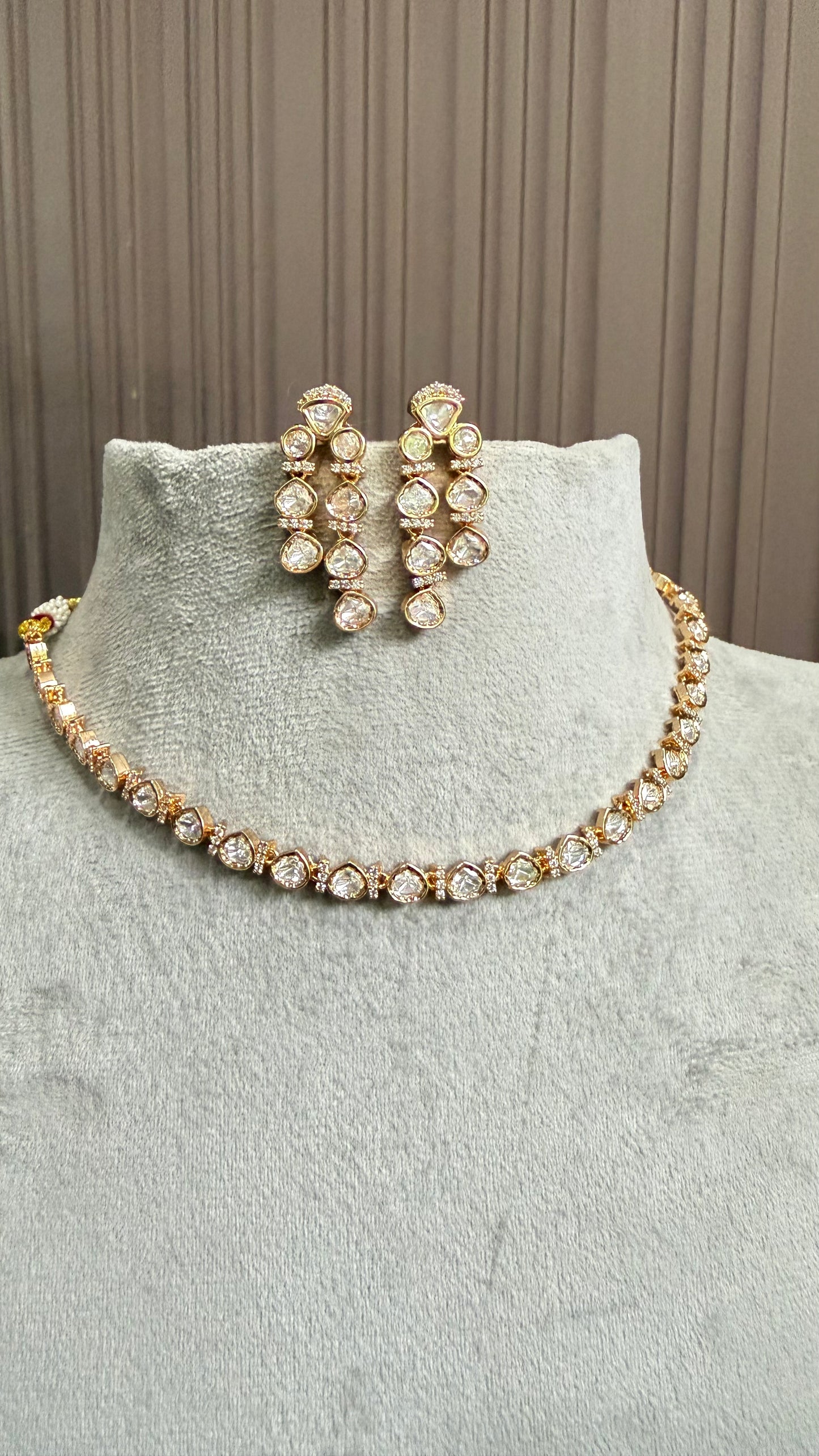 Aarna Classic Moissanite Necklace Set