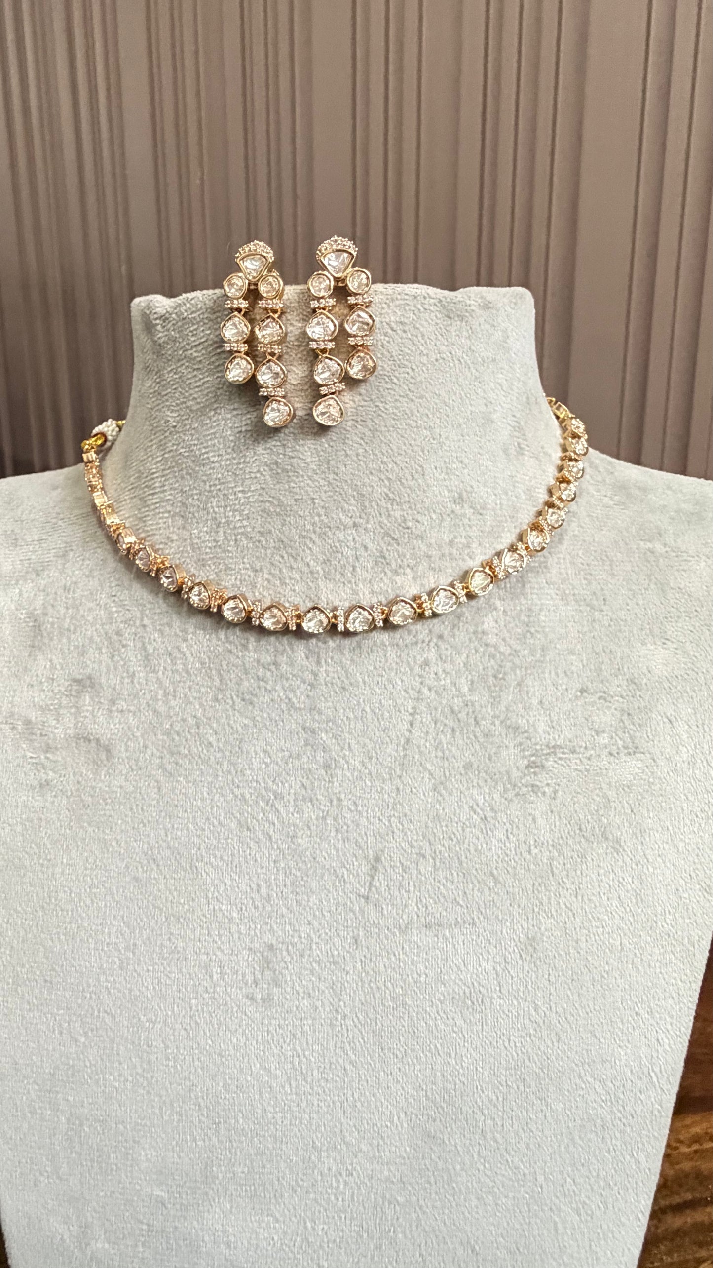 Aarna Classic Moissanite Necklace Set
