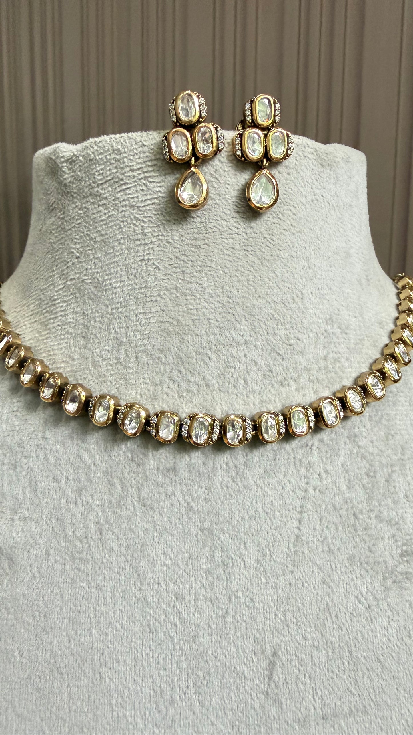 Aadhira Classic Moissanite Necklace Set