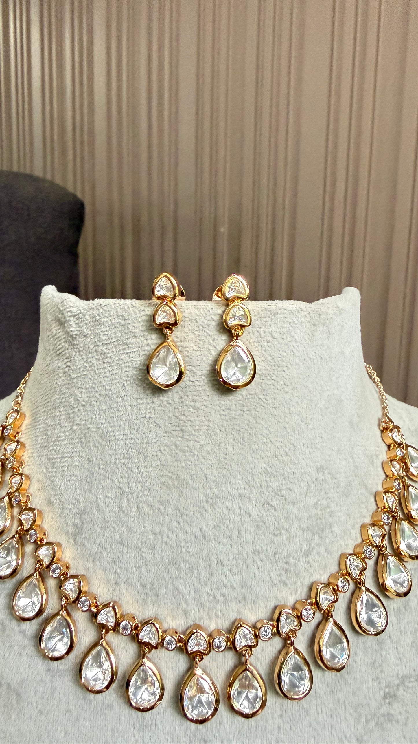 Nitya Drop Moissanite Necklace Set