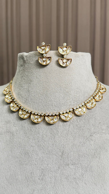 Aarini Floral Moissanite Necklace Set